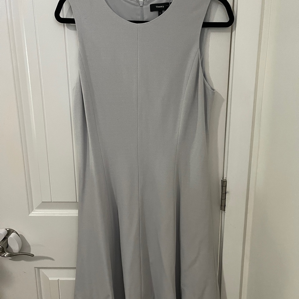 Theory Women's Light Gray Midi Dress